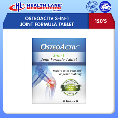 OSTEOACTIV 3-IN-1 JOINT FORMULA TABLET (120'S)
